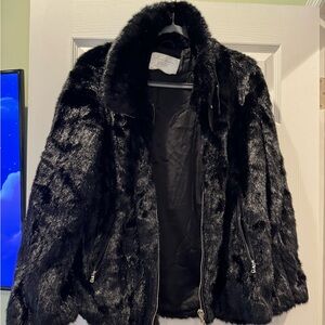 Black Faux Fur Zara Jacket
